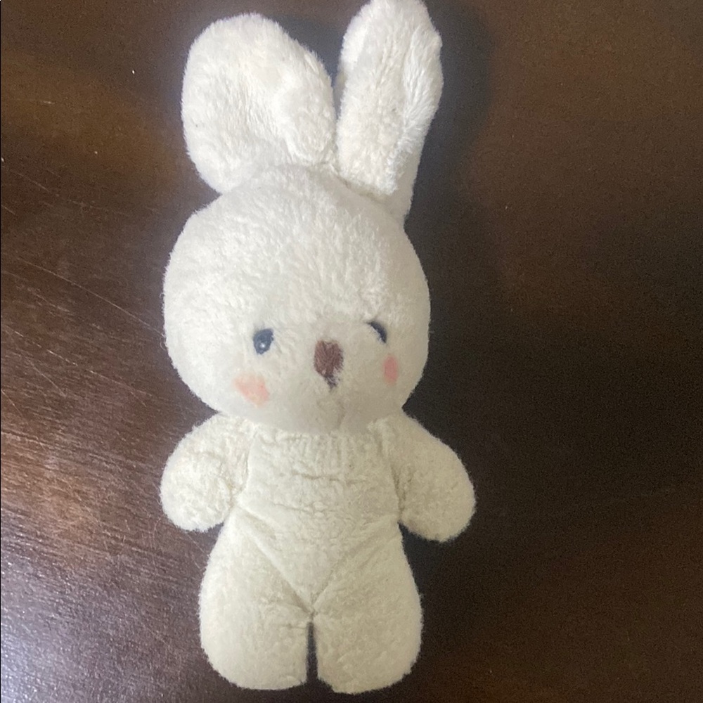 Cream Stuffed Bunny Plush Toy